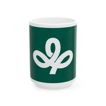 Flag of Miyagi Prefecture Japan - White Coffee Mug 15oz - Go Mug Yourself