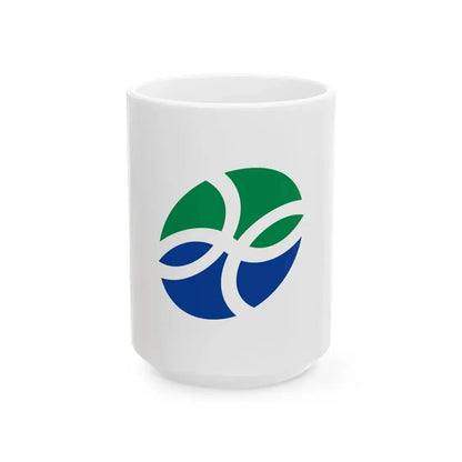 Flag of Miyaki Saga (Japan) White Coffee Mug 15oz - Go Mug Yourself