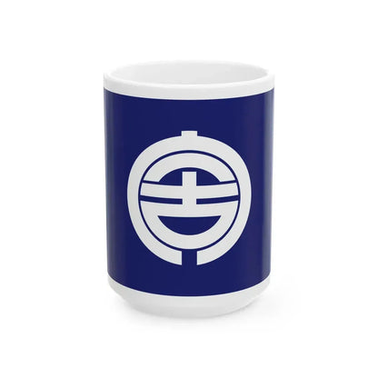 Flag of Miyako Iwate (Japan) White Coffee Mug 15oz - Go Mug Yourself
