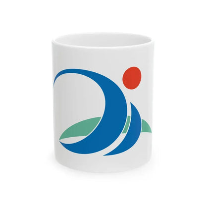 Flag of Miyakojima Okinawa (Japan) White Coffee Mug 11oz - Go Mug Yourself