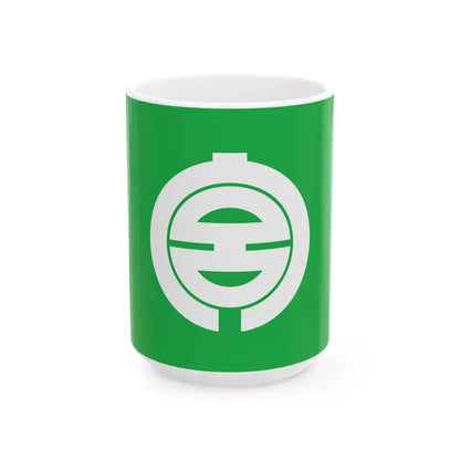 Flag of Miyakubo Ehime 1974-2005 (Japan) White Coffee Mug 15oz - Go Mug Yourself
