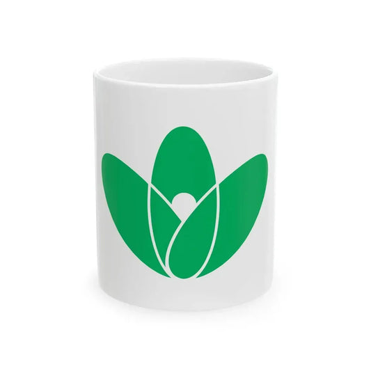 Flag of Miyama Fukuoka (Japan) White Coffee Mug 11oz - Go Mug Yourself