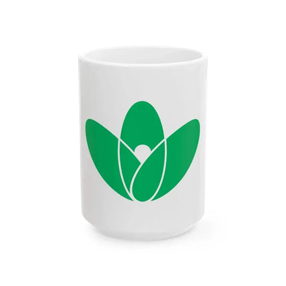 Flag of Miyama Fukuoka (Japan) White Coffee Mug 15oz - Go Mug Yourself