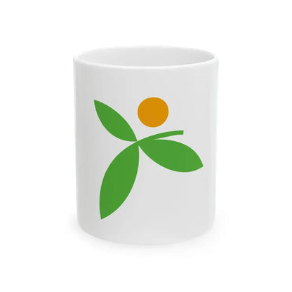 Flag of Miyawaka Fukuoka (Japan) White Coffee Mug 11oz - Go Mug Yourself