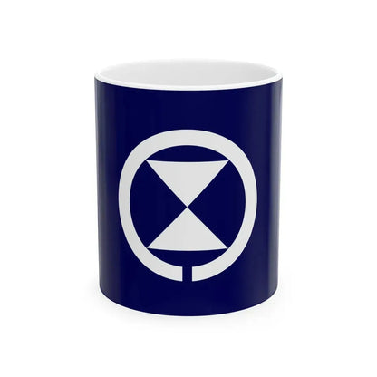 Flag of Miyazaki Fukui 1965-2005 (Japan) White Coffee Mug 11oz - Go Mug Yourself