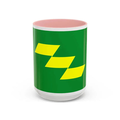 Flag of Miyazaki Prefecture Japan - Accent Coffee Mug 15oz Pink - Go Mug Yourself
