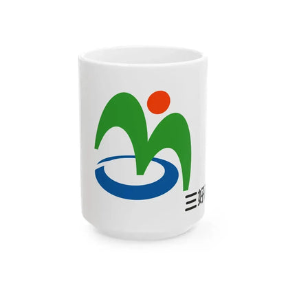 Flag of Miyoshi Tokushima (Japan) White Coffee Mug 15oz - Go Mug Yourself