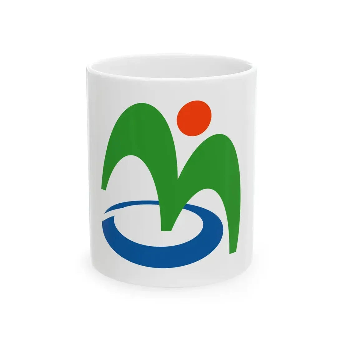 Flag of Miyoshi Tokushima no text (Japan) White Coffee Mug 11oz - Go Mug Yourself