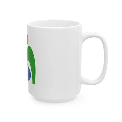 Flag of Miyoshi Tokushima no text (Japan) White Coffee Mug - Go Mug Yourself