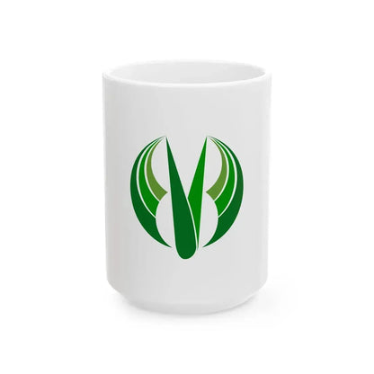 Flag of Mizuho Gifu (Japan) White Coffee Mug 15oz - Go Mug Yourself