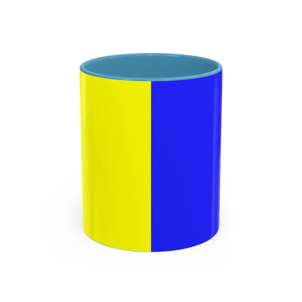 Flag of Modena Italy - Accent Coffee Mug 11oz Light Blue - Go Mug Yourself