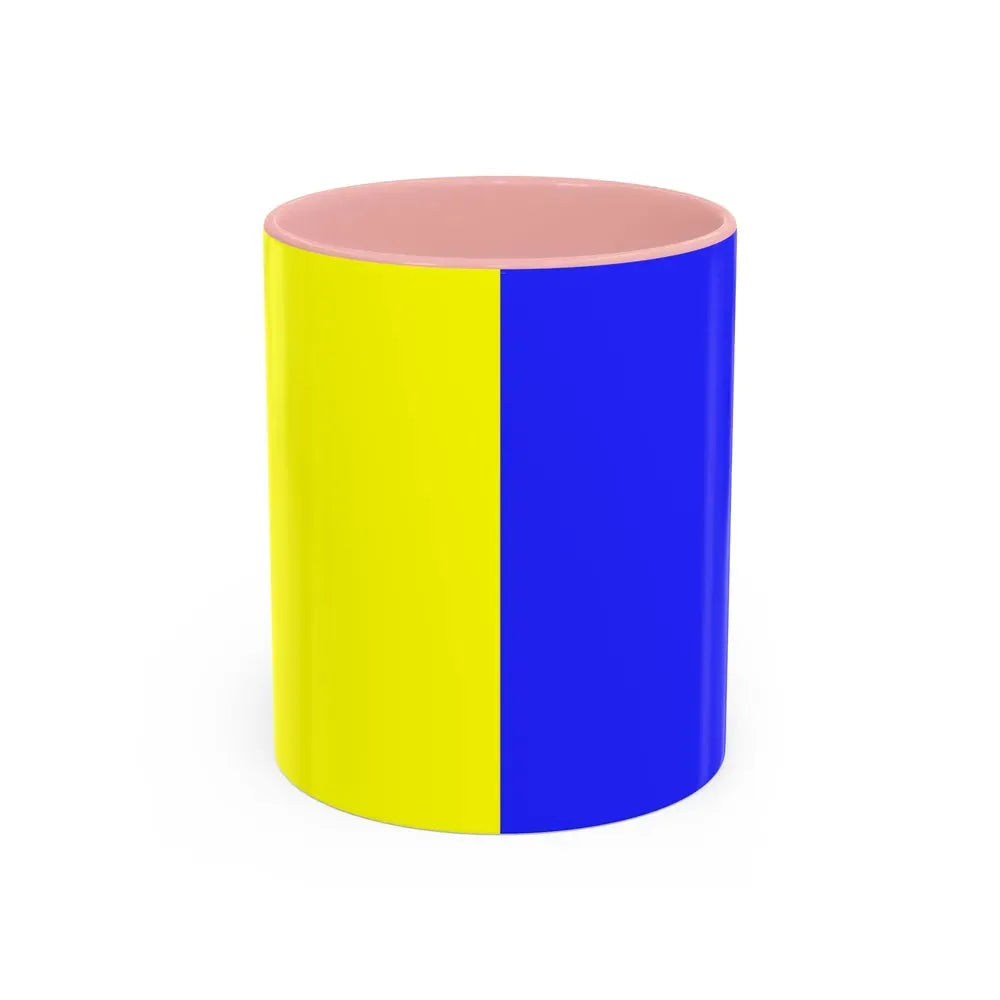 Flag of Modena Italy - Accent Coffee Mug 11oz Pink - Go Mug Yourself