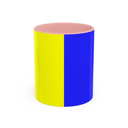 Flag of Modena Italy - Accent Coffee Mug 11oz Pink - Go Mug Yourself
