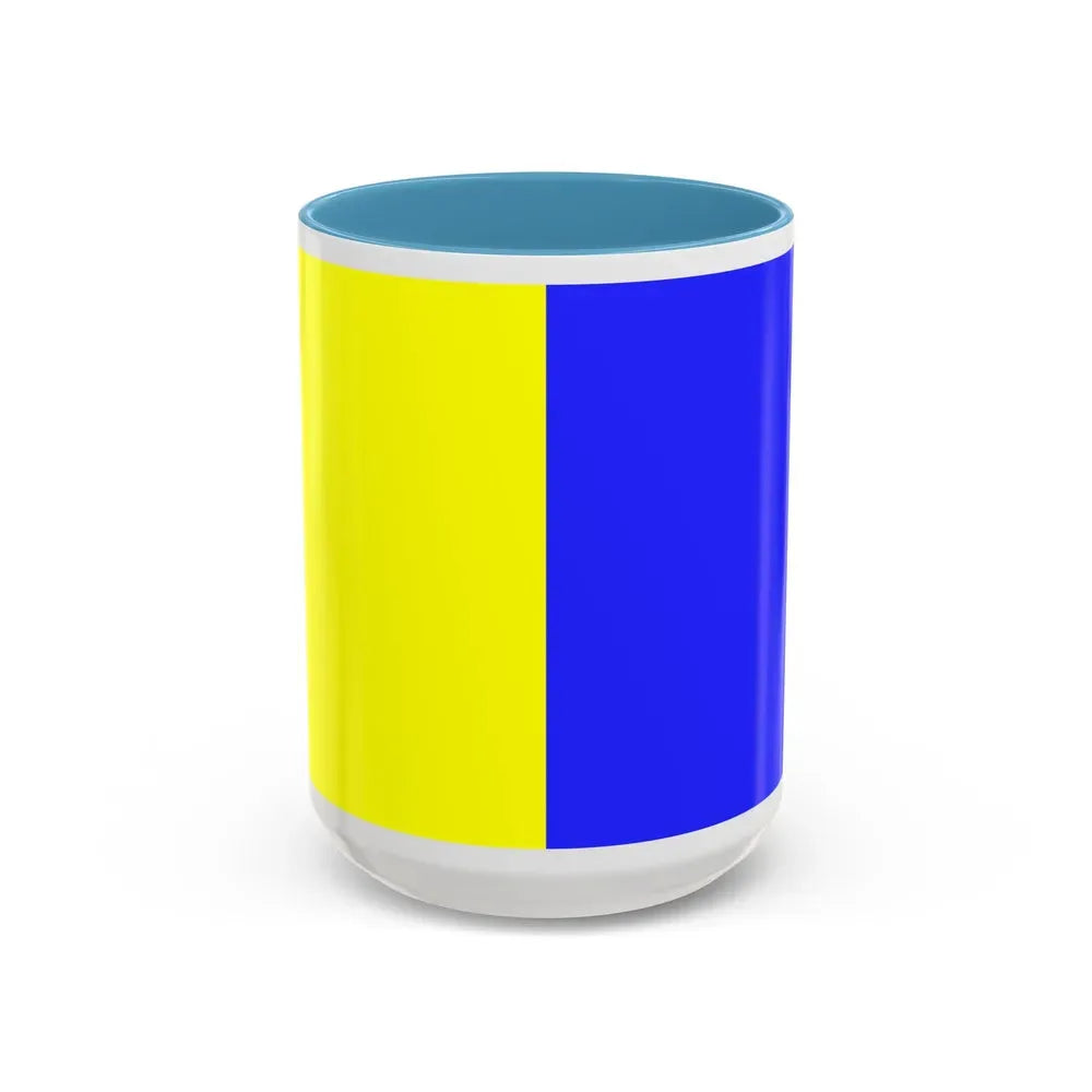 Flag of Modena Italy - Accent Coffee Mug 15oz Light Blue - Go Mug Yourself