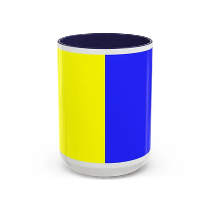 Flag of Modena Italy - Accent Coffee Mug 15oz Navy - Go Mug Yourself
