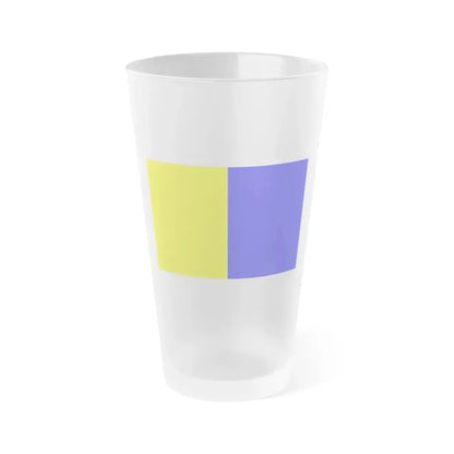 Flag of Modena Italy - Frosted Pint Glass 16oz 16oz Frosted - Go Mug Yourself