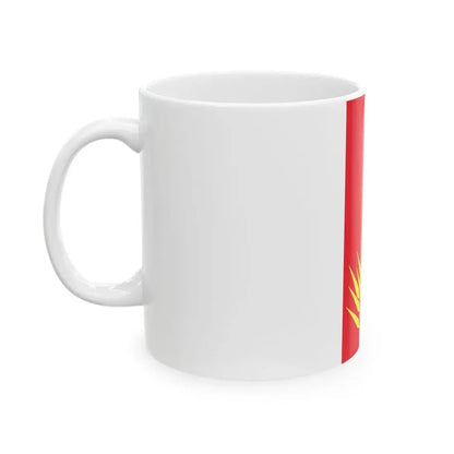 Flag of Mogila Municipality Macedonia (North Macedonia) White Coffee Mug - Go Mug Yourself