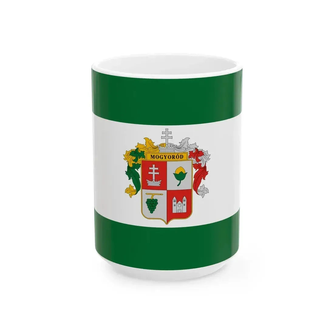 Flag of Mogyorod (Hungary) White Coffee Mug 15oz - Go Mug Yourself