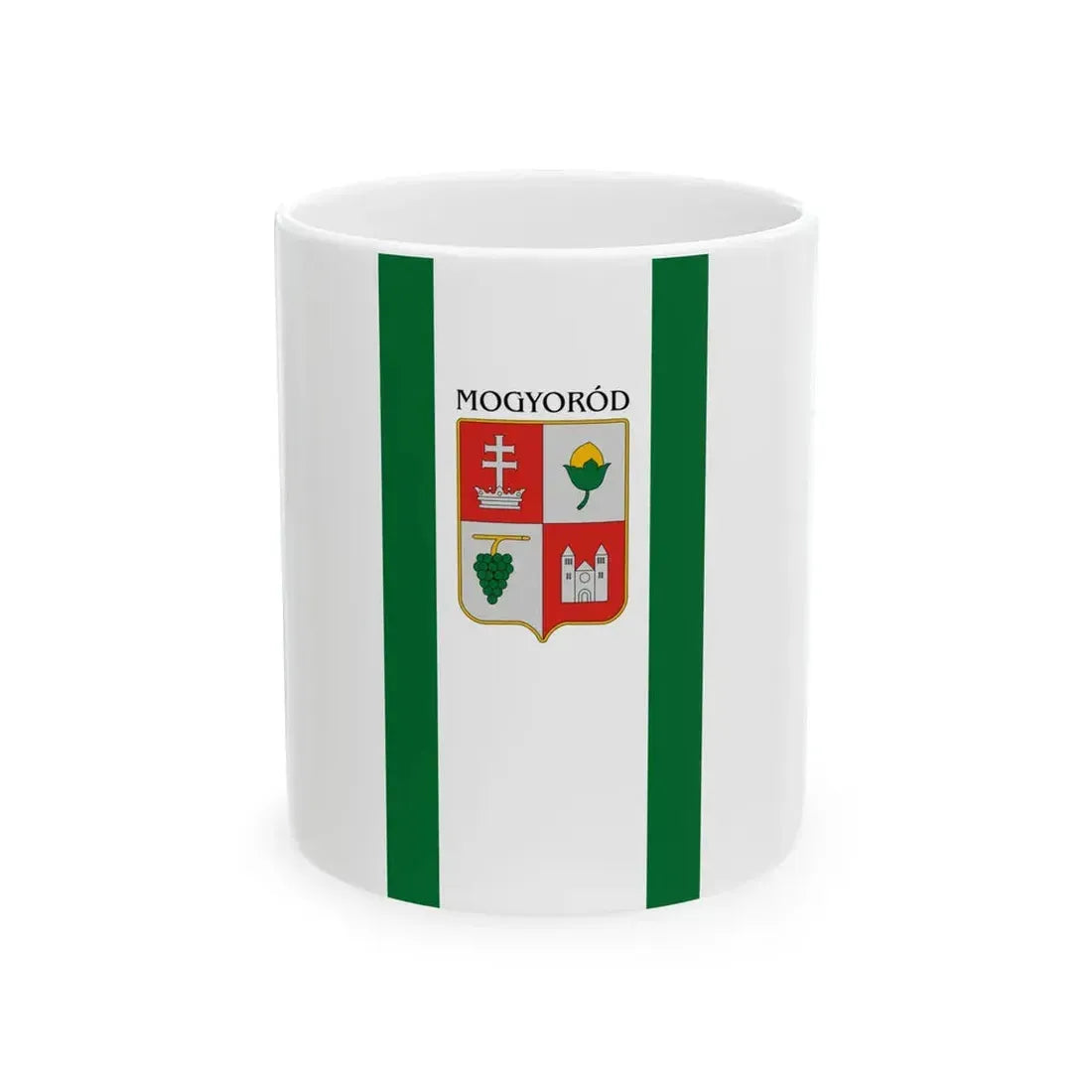Flag of Mogyorod vertical (Hungary) White Coffee Mug 11oz - Go Mug Yourself