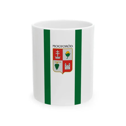 Flag of Mogyorod vertical (Hungary) White Coffee Mug 11oz - Go Mug Yourself