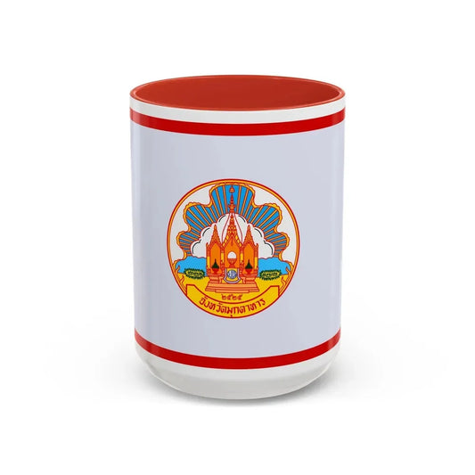 Flag of Mokdahan Province Thailand - Accent Coffee Mug 15oz Red - Go Mug Yourself