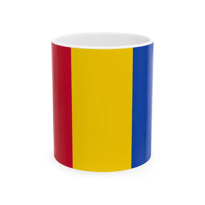 Flag of Moldova 1990-2010 reverse 3-2 (Moldova) White Coffee Mug 11oz - Go Mug Yourself