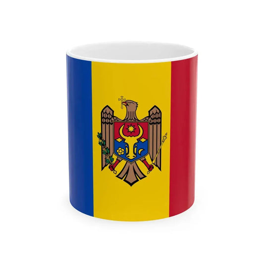 Flag of Moldova 3-2 (Moldova) White Coffee Mug 11oz - Go Mug Yourself