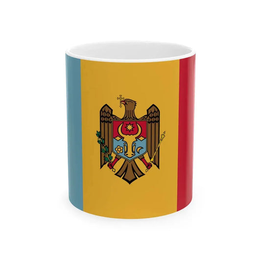 Flag of Moldova Album des pavillons Pantone approximation (Moldova) White Coffee Mug 11oz - Go Mug Yourself