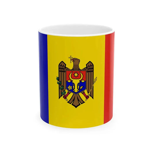 Flag of Moldova Alternate color shade (Moldova) White Coffee Mug 11oz - Go Mug Yourself