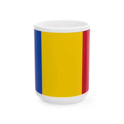 Flag of Moldova no Coat of Arms (Moldova) White Coffee Mug 15oz - Go Mug Yourself