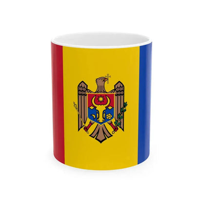 Flag of Moldova reverse (Moldova) White Coffee Mug 11oz - Go Mug Yourself