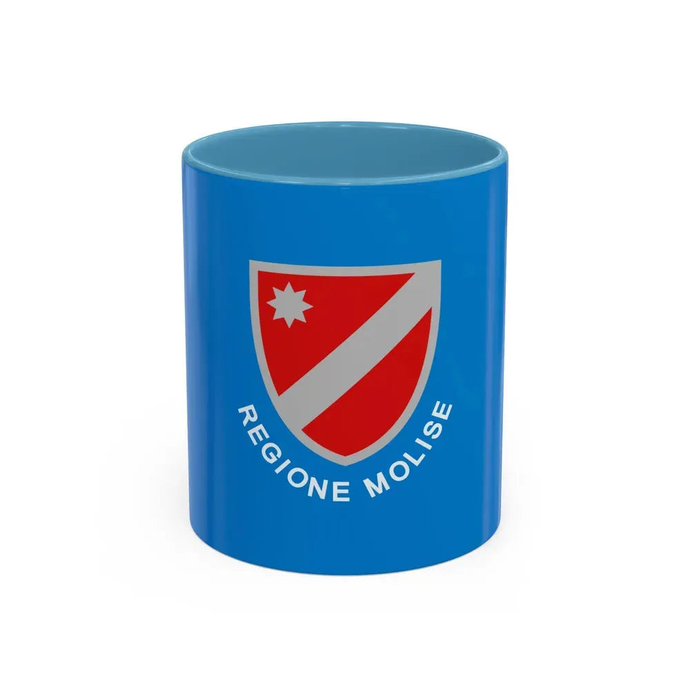 Flag of Molise Italy - Accent Coffee Mug 11oz Light Blue - Go Mug Yourself