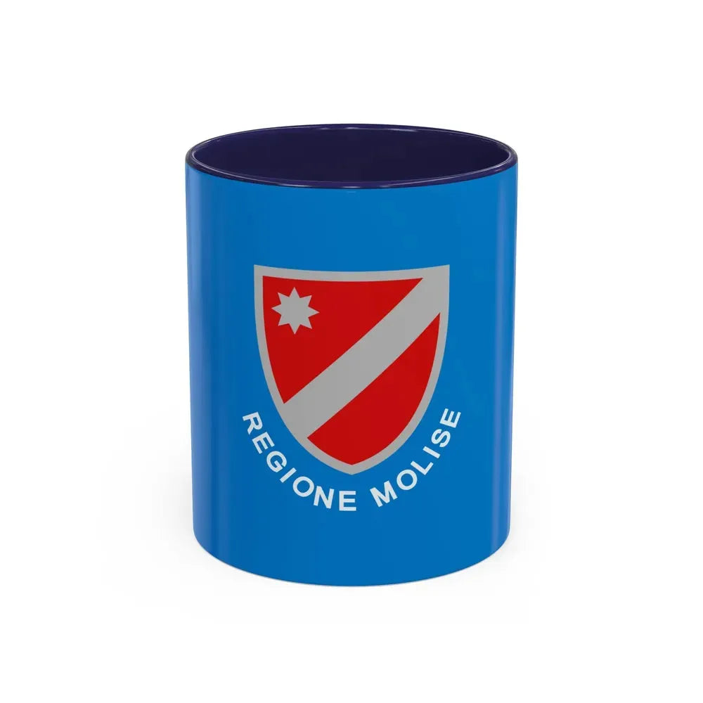Flag of Molise Italy - Accent Coffee Mug 11oz Navy - Go Mug Yourself