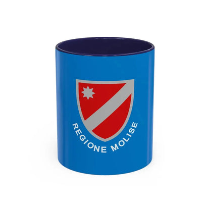 Flag of Molise Italy - Accent Coffee Mug 11oz Navy - Go Mug Yourself