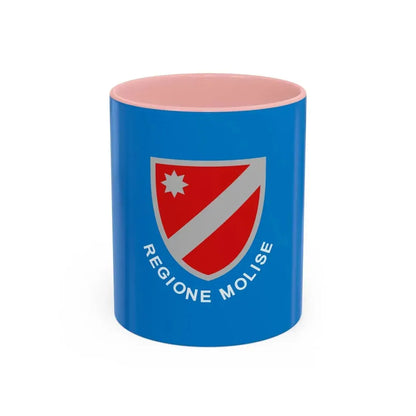 Flag of Molise Italy - Accent Coffee Mug 11oz Pink - Go Mug Yourself