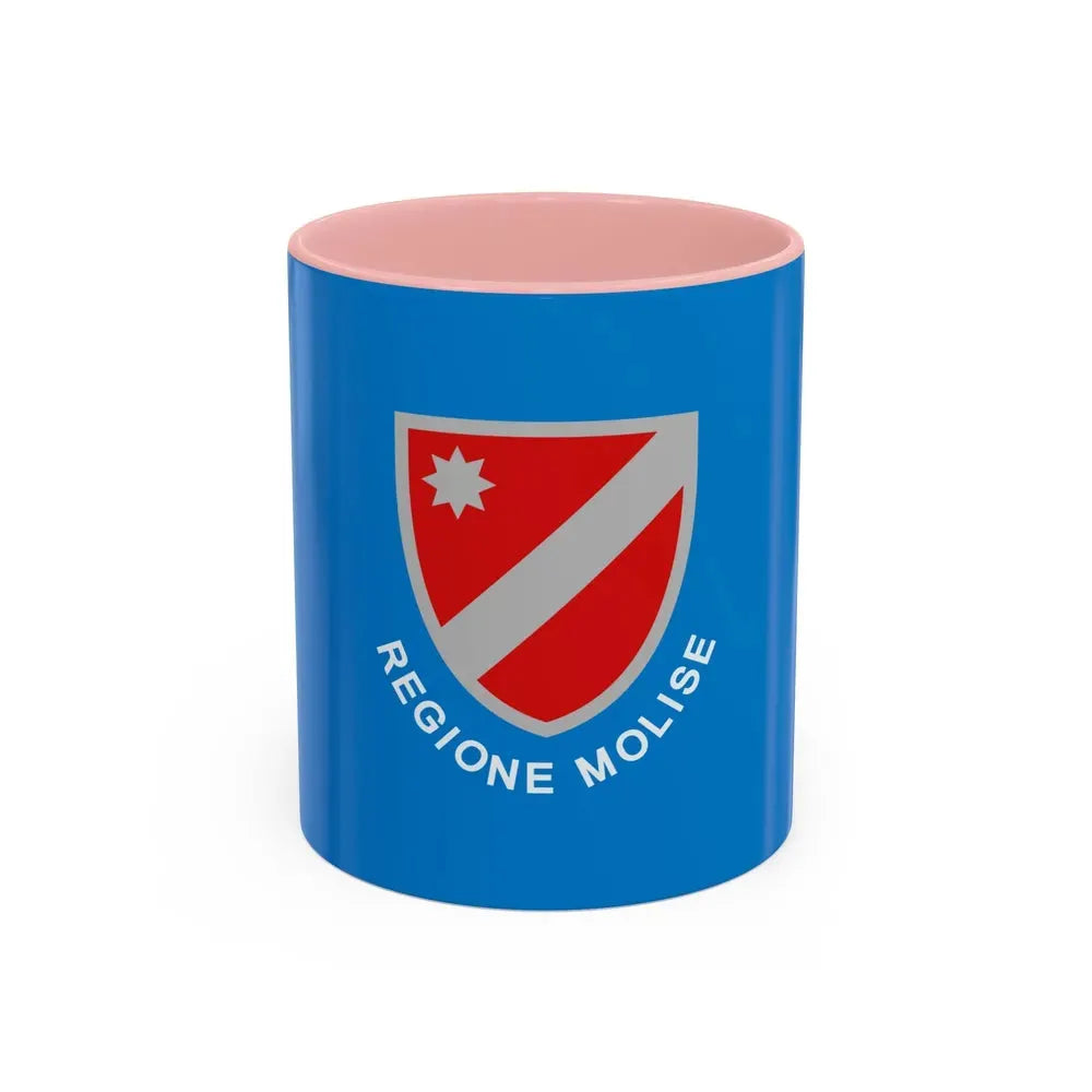 Flag of Molise Italy - Accent Coffee Mug 11oz Pink - Go Mug Yourself