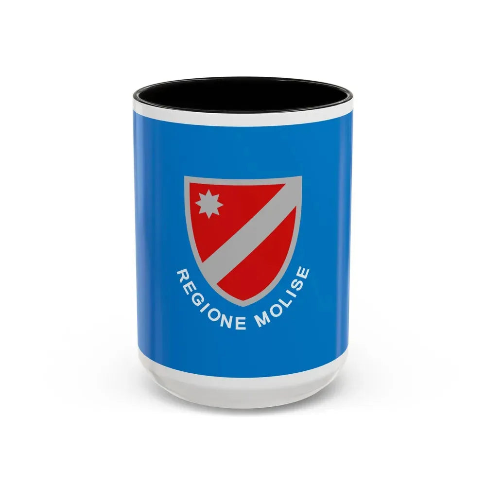 Flag of Molise Italy - Accent Coffee Mug 15oz Black - Go Mug Yourself