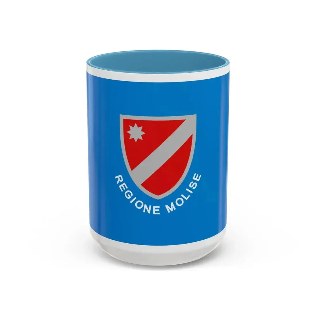 Flag of Molise Italy - Accent Coffee Mug 15oz Light Blue - Go Mug Yourself