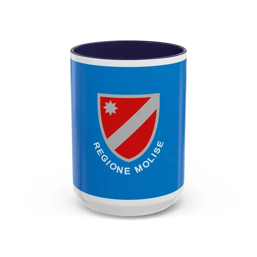 Flag of Molise Italy - Accent Coffee Mug 15oz Navy - Go Mug Yourself