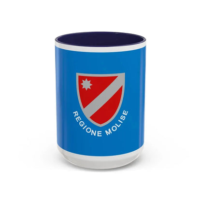 Flag of Molise Italy - Accent Coffee Mug 15oz Navy - Go Mug Yourself