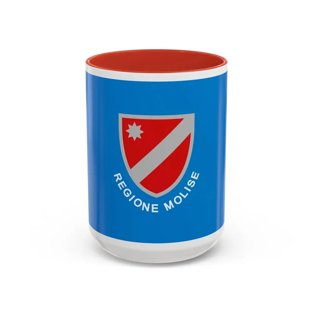 Flag of Molise Italy - Accent Coffee Mug 15oz Red - Go Mug Yourself