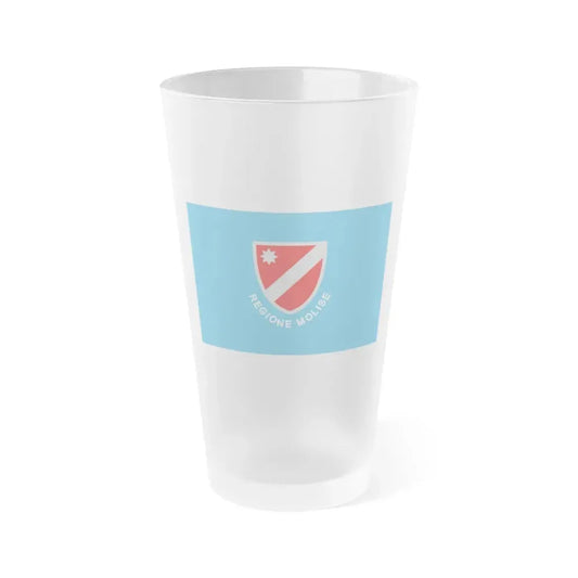 Flag of Molise Italy - Frosted Pint Glass 16oz 16oz Frosted - Go Mug Yourself