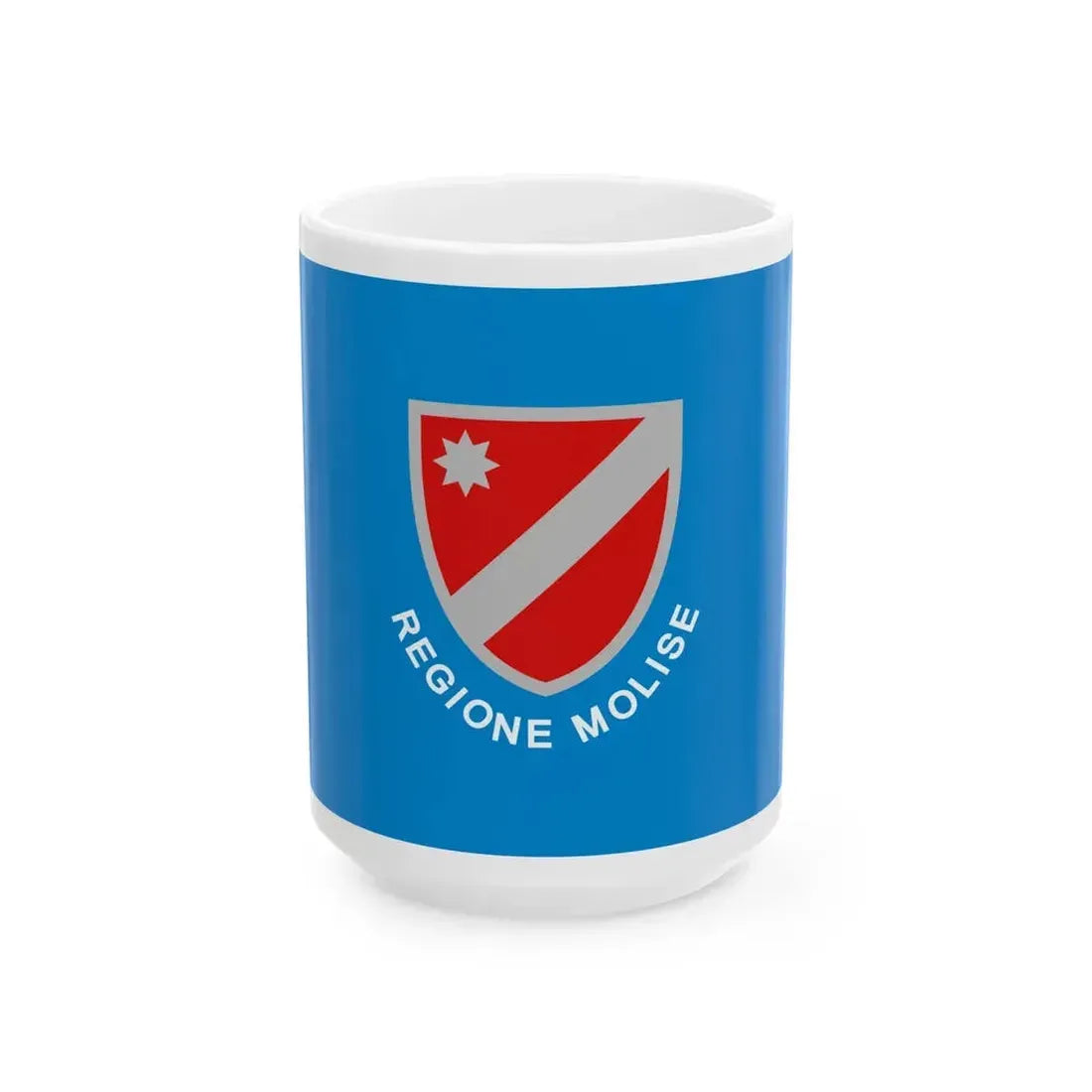 Flag of Molise Italy - White Coffee Mug 15oz - Go Mug Yourself