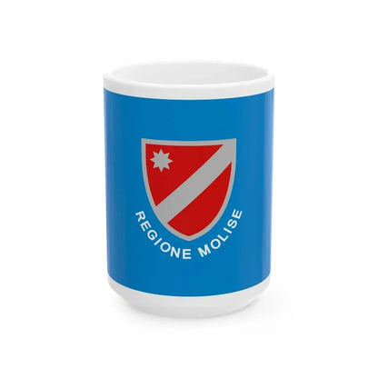 Flag of Molise Italy - White Coffee Mug 15oz - Go Mug Yourself