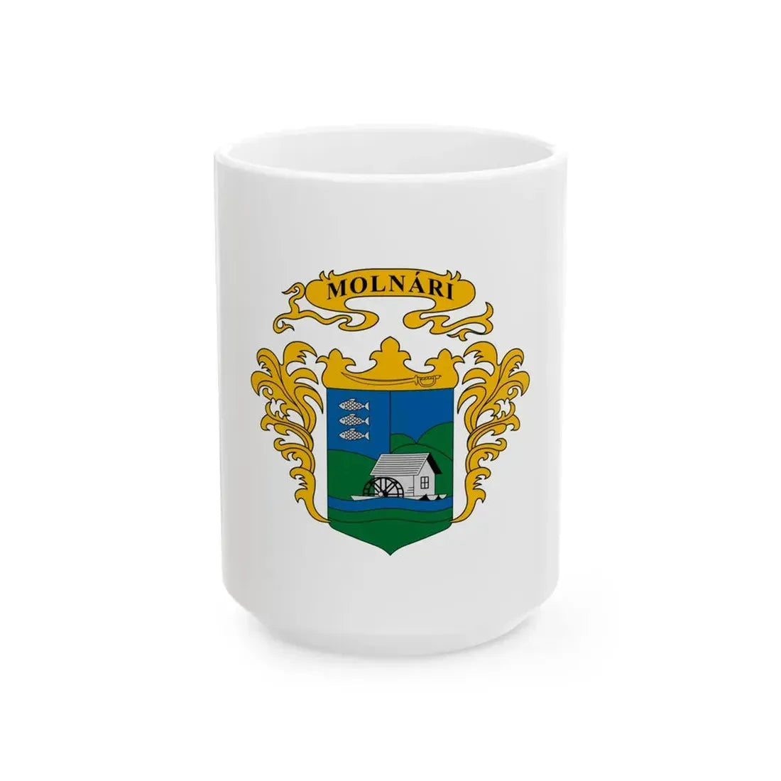 Flag of Molnari (Hungary) White Coffee Mug 15oz - Go Mug Yourself