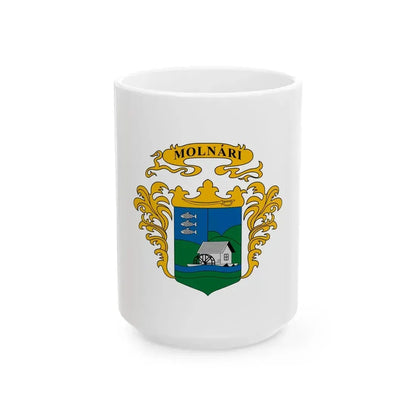 Flag of Molnari (Hungary) White Coffee Mug 15oz - Go Mug Yourself