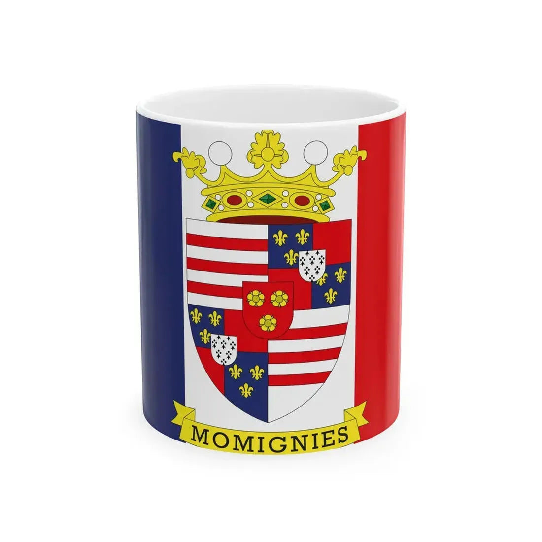 Flag of Momignies Belgium (Belgium) White Coffee Mug 11oz - Go Mug Yourself