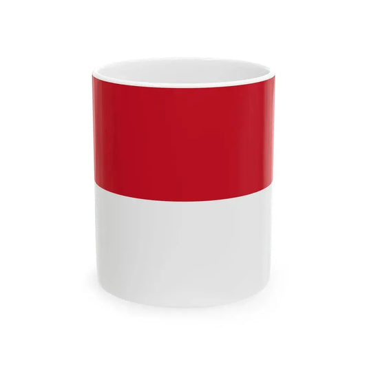 Flag of Monaco 3-2 (Monaco) White Coffee Mug 11oz - Go Mug Yourself