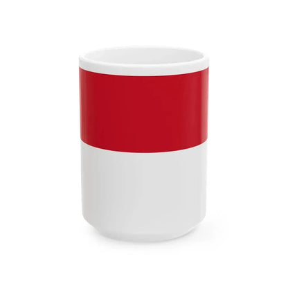 Flag of Monaco 3-2 (Monaco) White Coffee Mug 15oz - Go Mug Yourself
