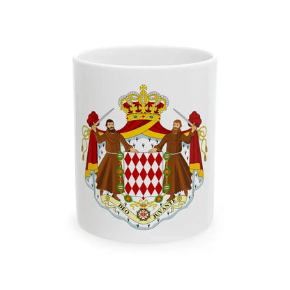 Flag of Monaco state (Monaco) White Coffee Mug 11oz - Go Mug Yourself